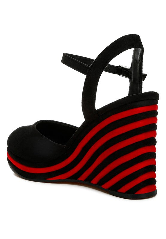 Dual Tone Wedge Sandals