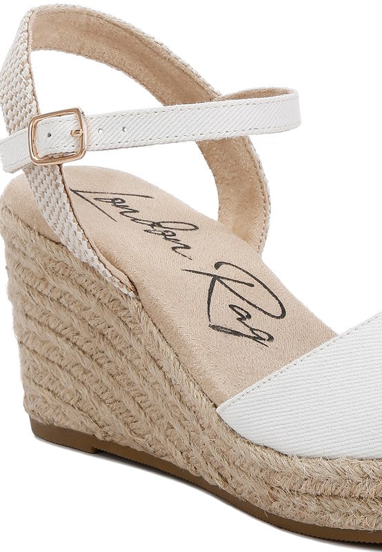 Micro Suede Espadrille Wedges