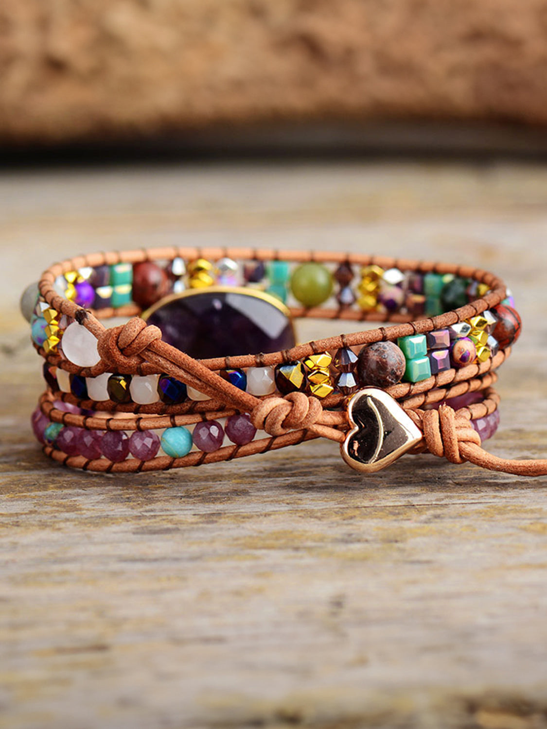 Triple-Layer Amethyst Bracelet - alternate jewelry view