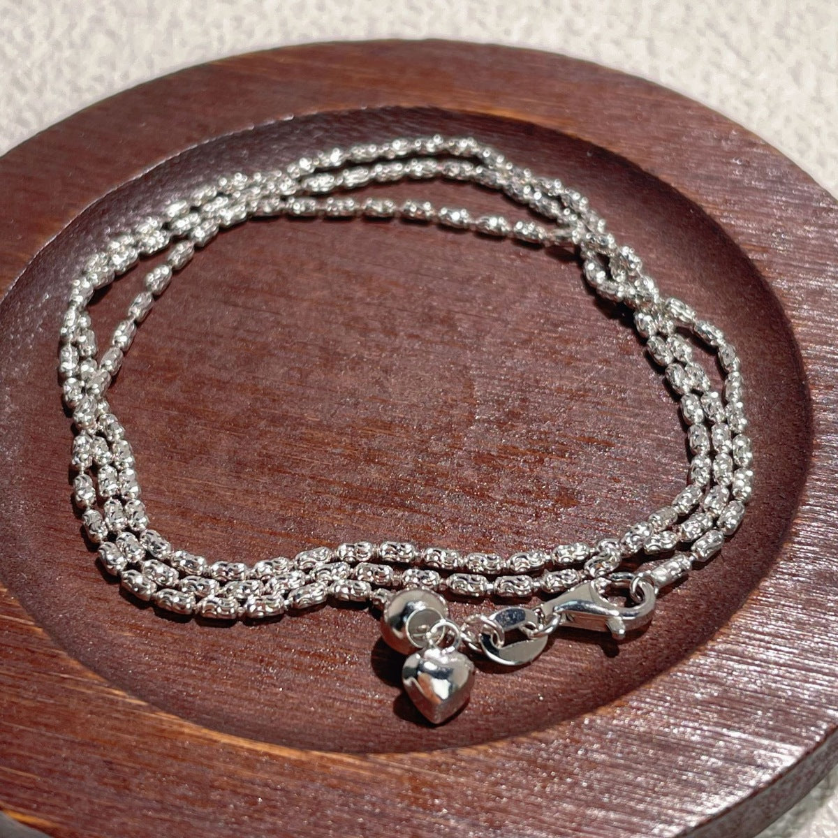 Sterling Silver Heart Necklace in Silver - women's necklace