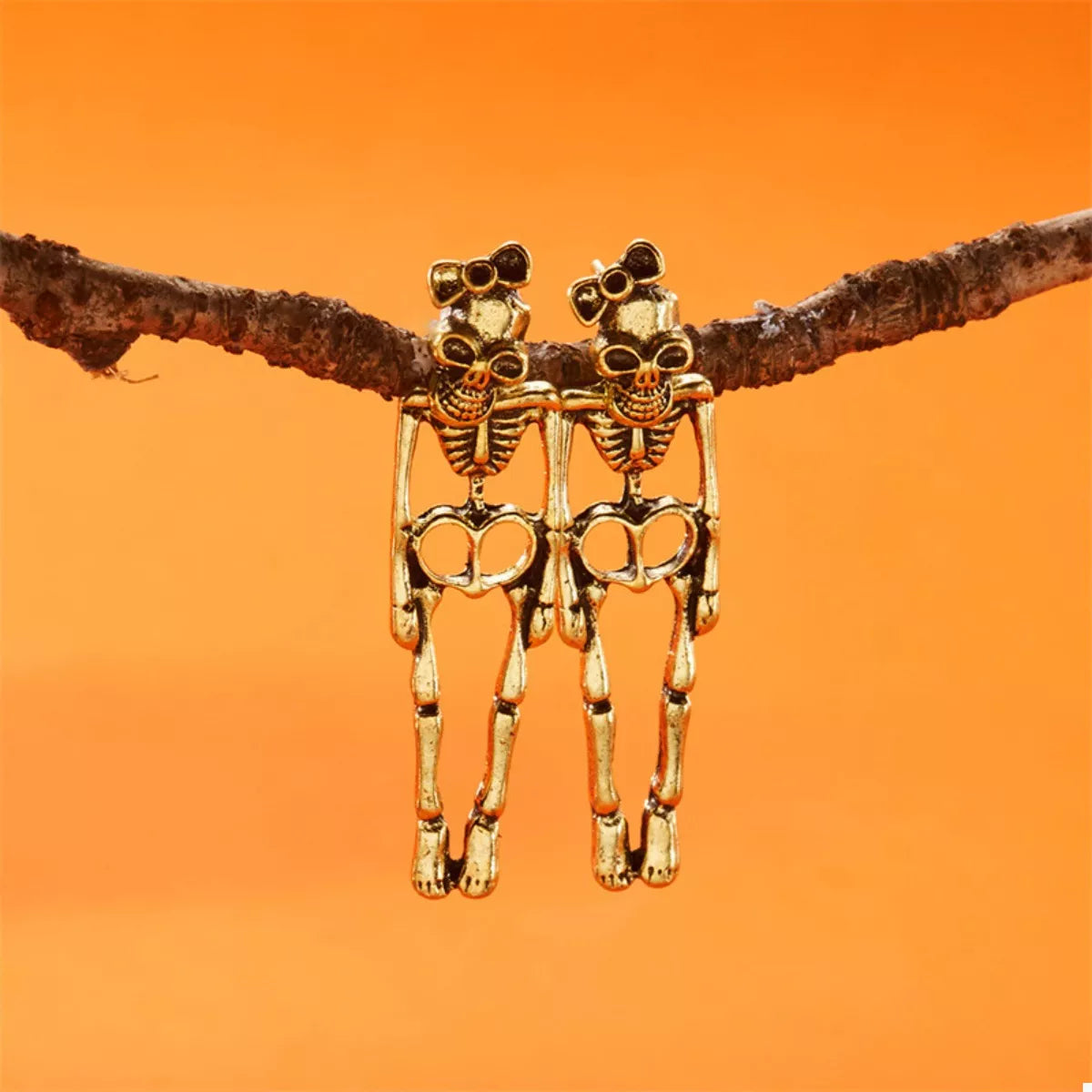 Halloween Skeleton Drop Earrings in Style C - women's drop earrings