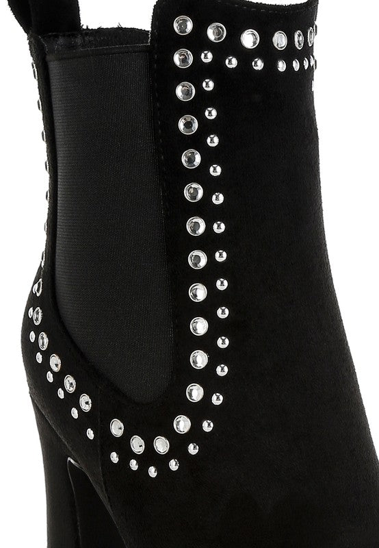 Studs High Ankle Boots