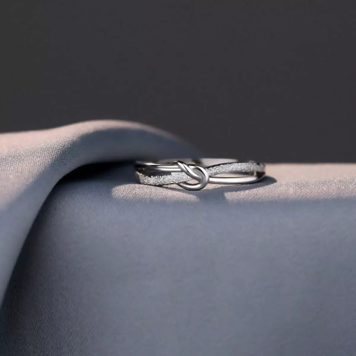 Sterling Silver Knot Ring - alternate ring view