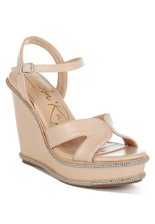 Rhinestones Embellished Wedges