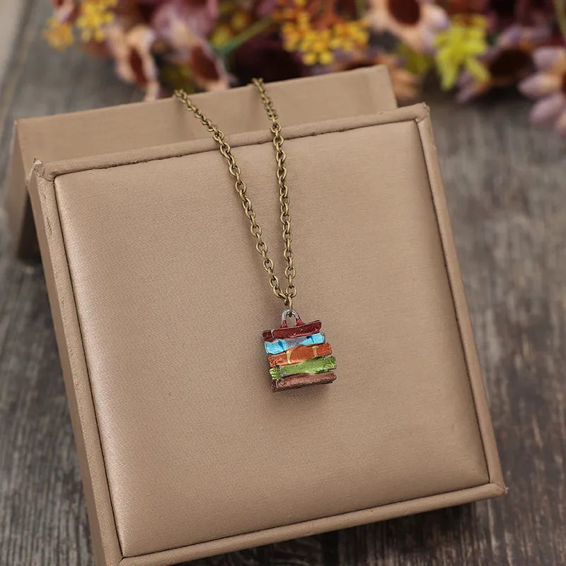 Alloy Books Pendant Necklace in Multicolor - women's pendant necklace