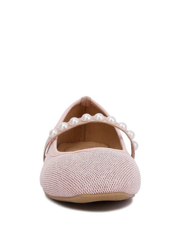 Pearl Strap Ballerina Flats