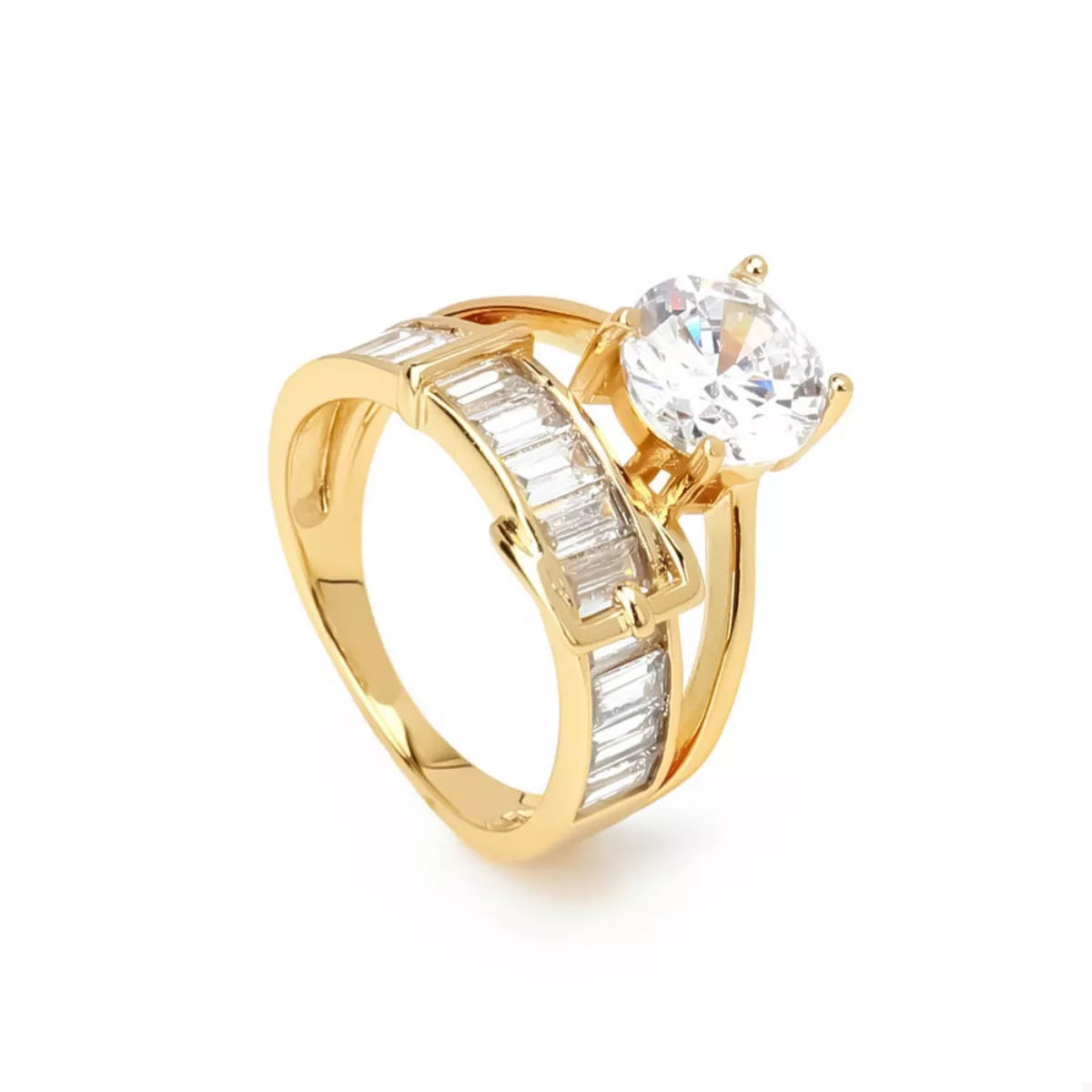 18K Gold-Plated Zircon Ring - alternate ring view