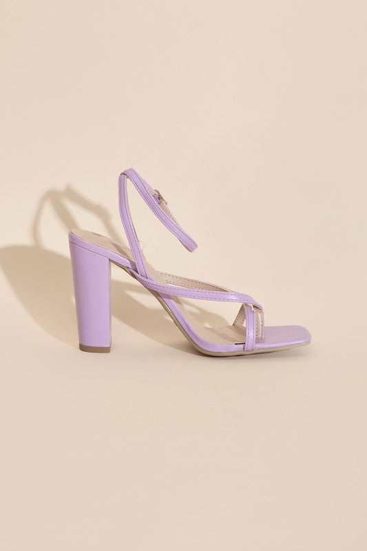 Ankle Strap Thong Block Sandals