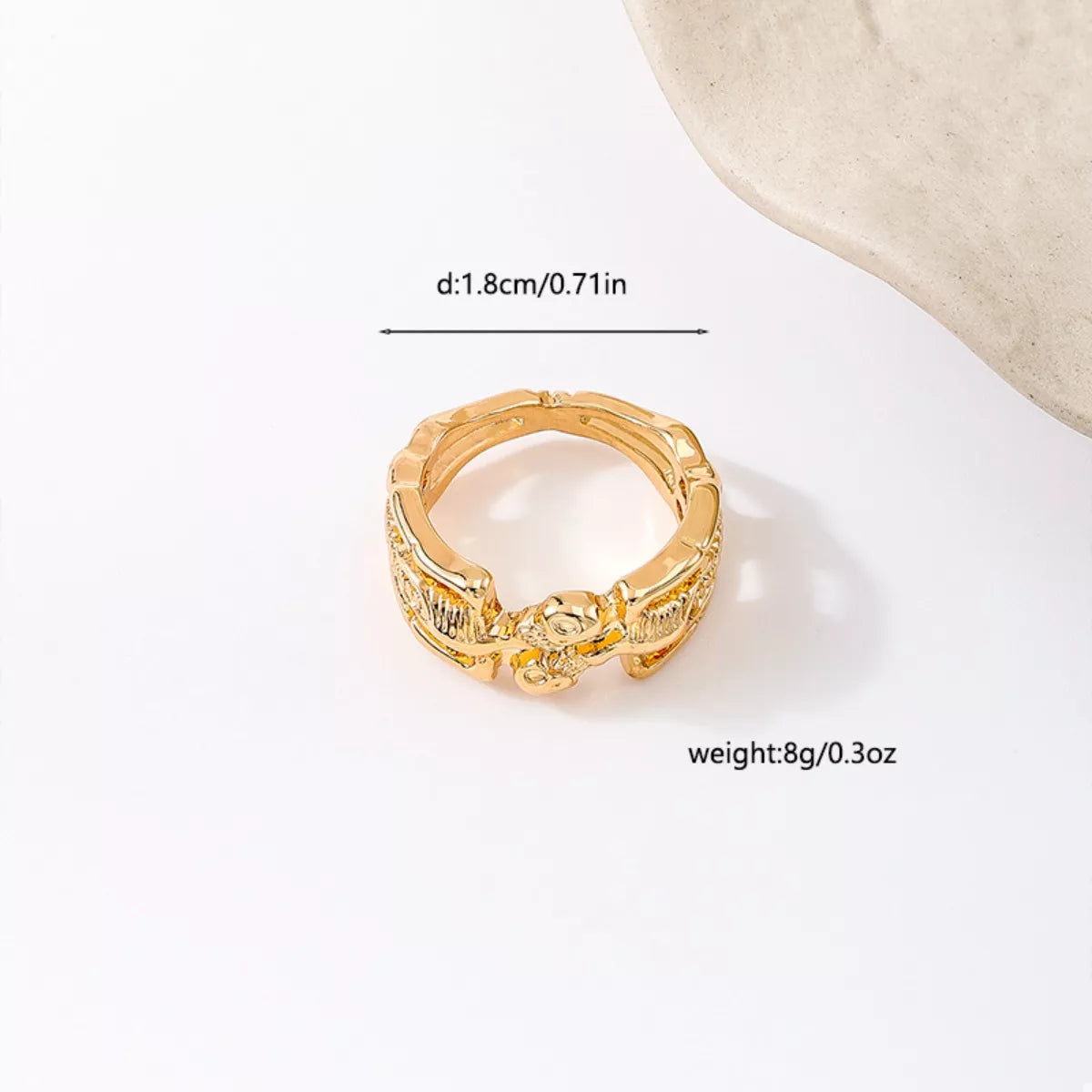 Halloween Skull Alloy Ring - alternate ring view