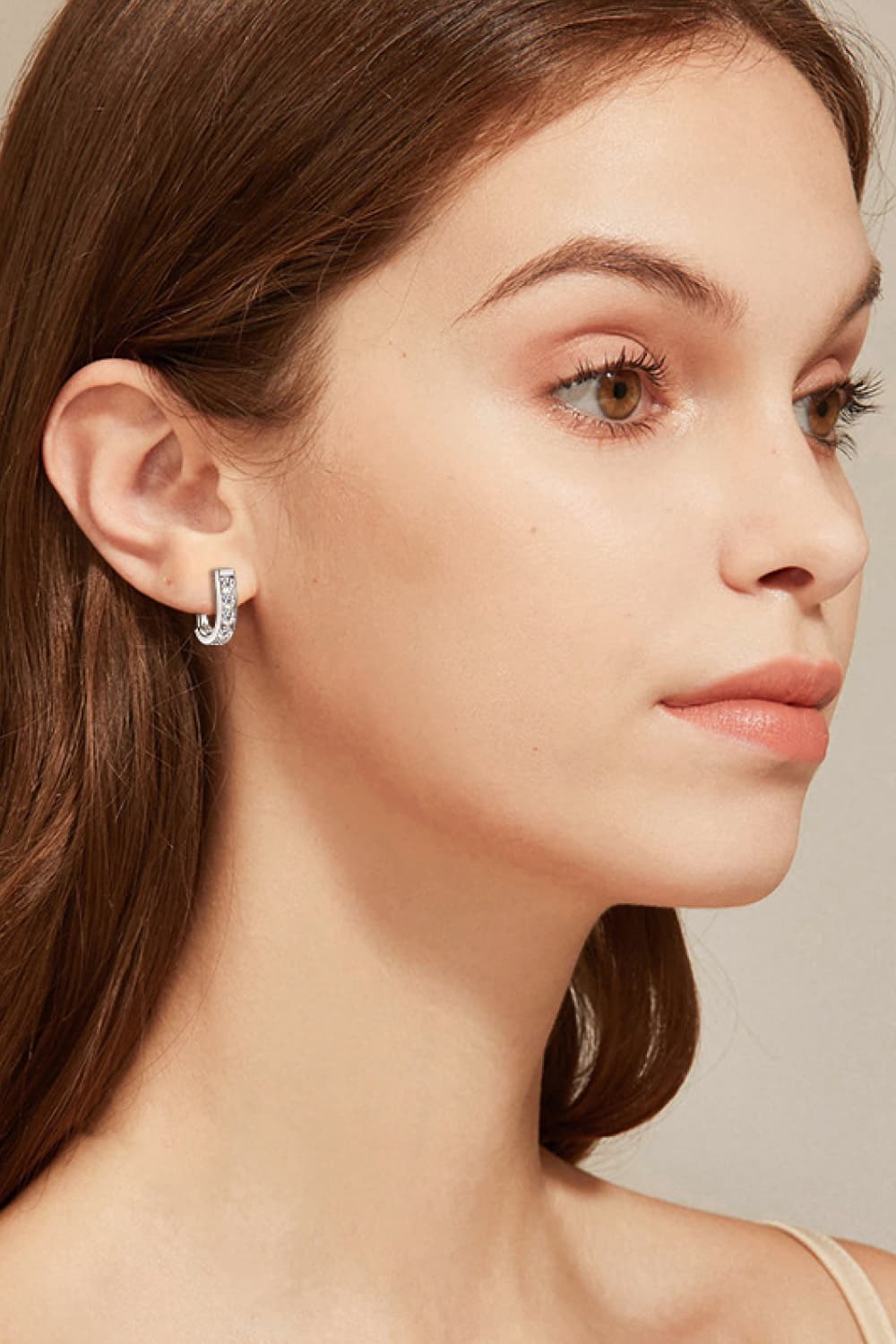 1 Carat Moissanite Sterling Silver Earrings - alternate earring view