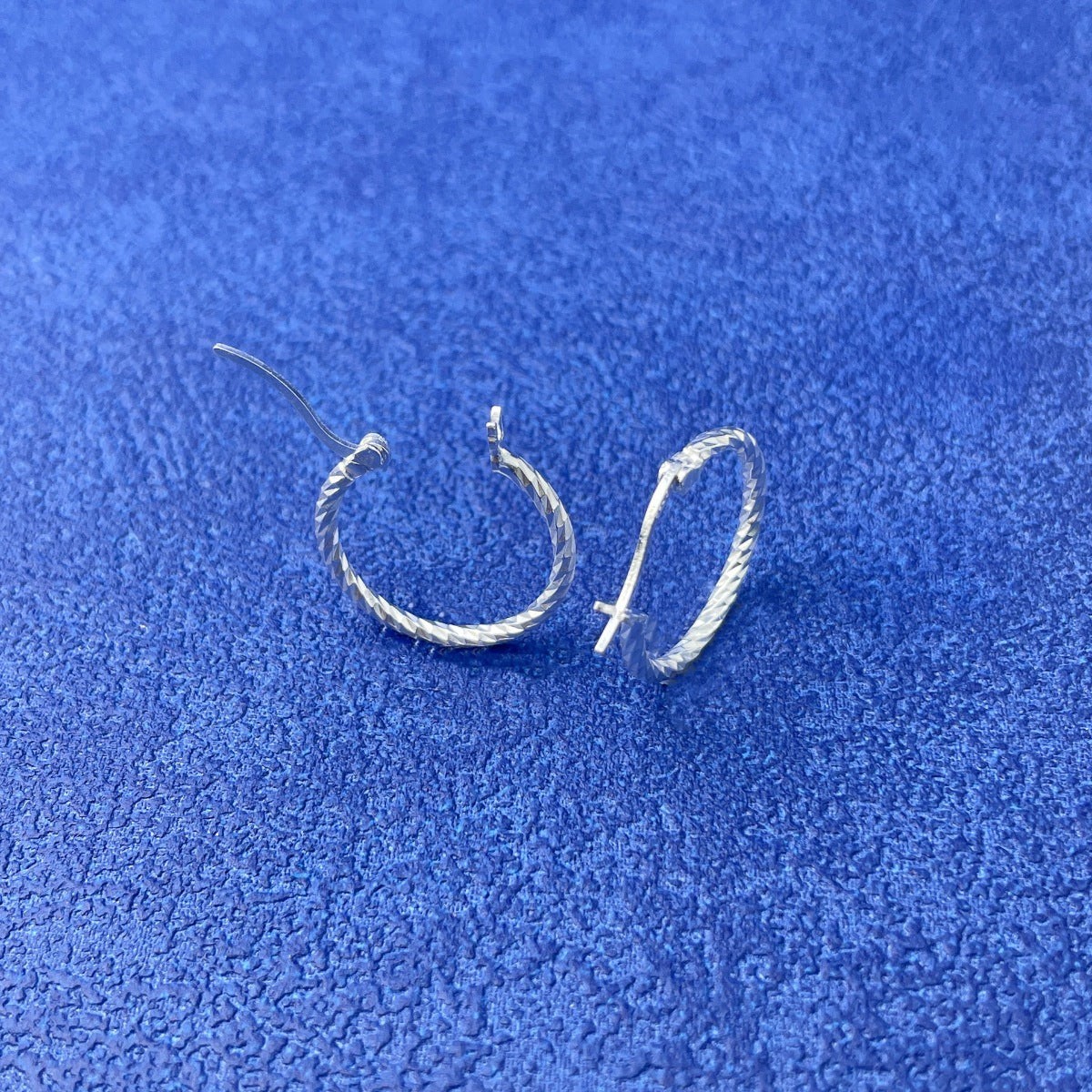 Sterling Silver Hoop Earrings - alternate earring view