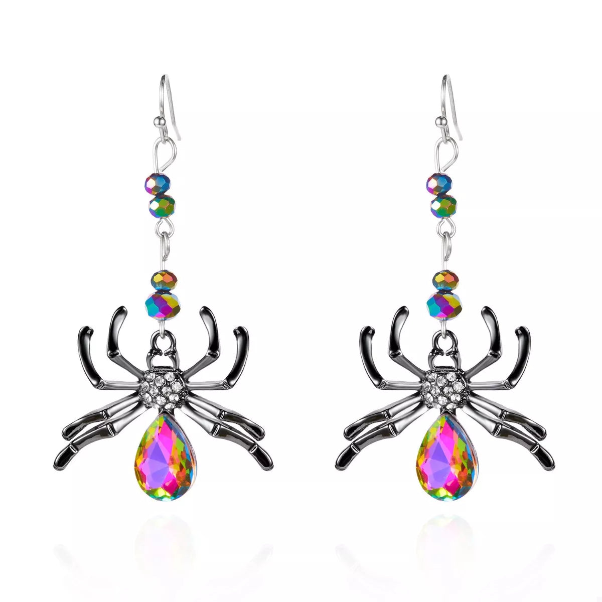 Halloween Spider Dangle Earrings - alternate earring view