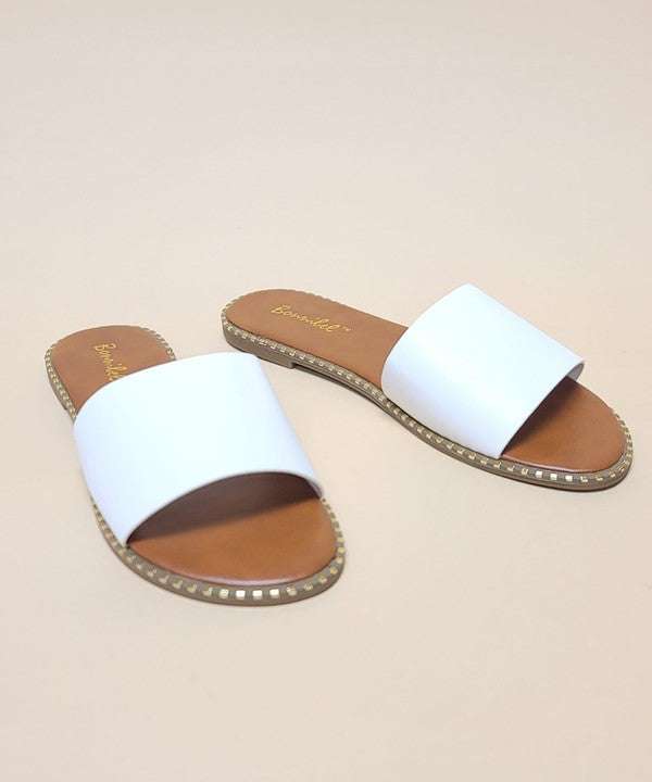 Embellished Slide Sandals