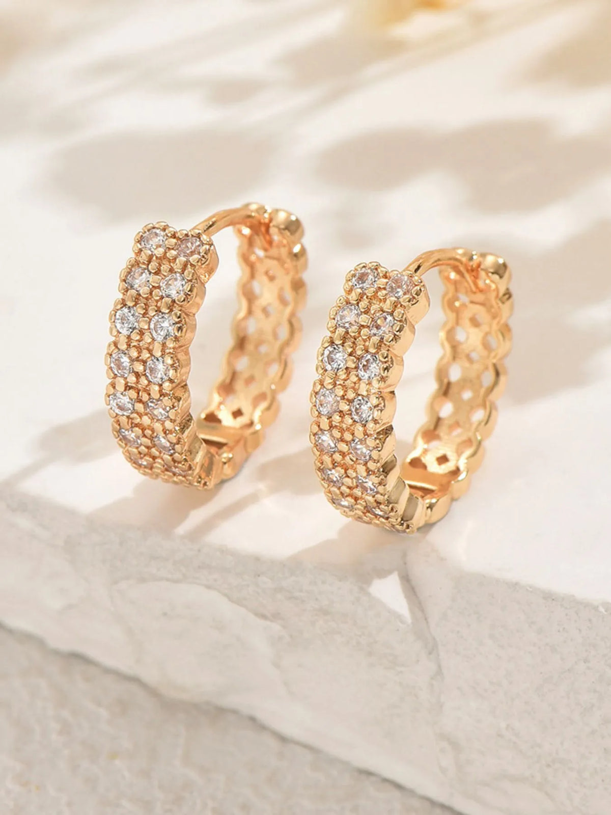 Inland Zircon Hoop Earrings - alternate earring view