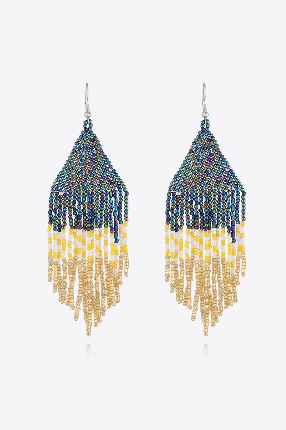 Beaded Dangle Earrings in Gold - women's dangle earrings