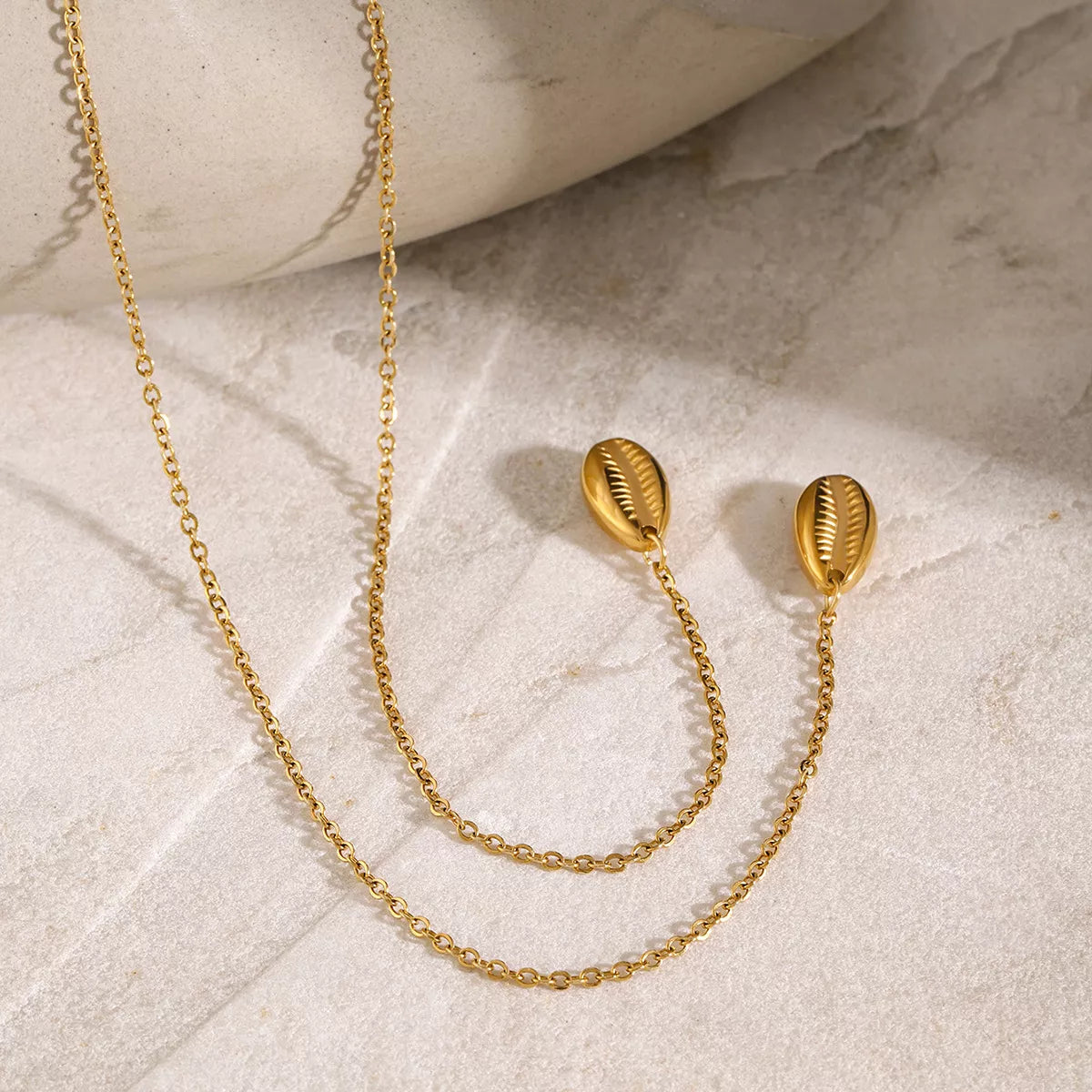 18K Gold-Plated Y-Shaped Necklace - alternate necklace view