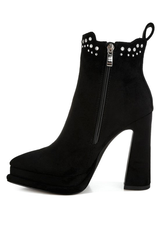 Studs High Ankle Boots