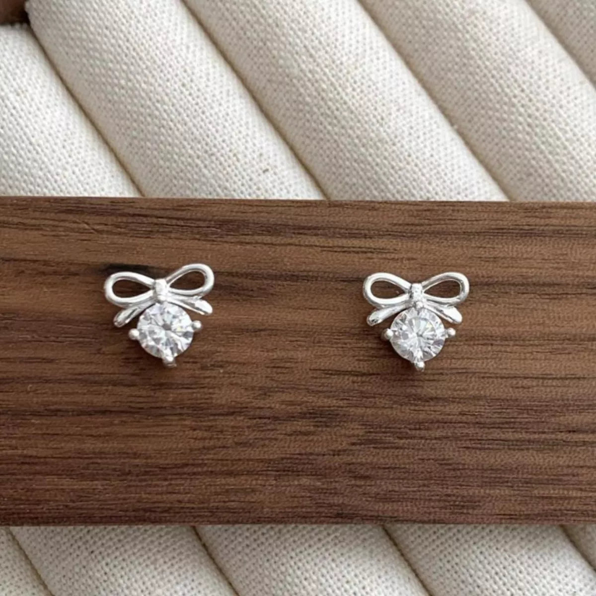 Bowknot Stud Earrings - alternate earring view