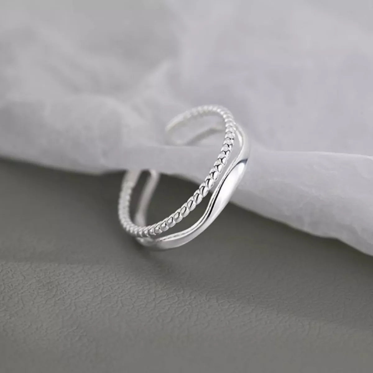 Sterling Silver Open Ring - alternate ring view