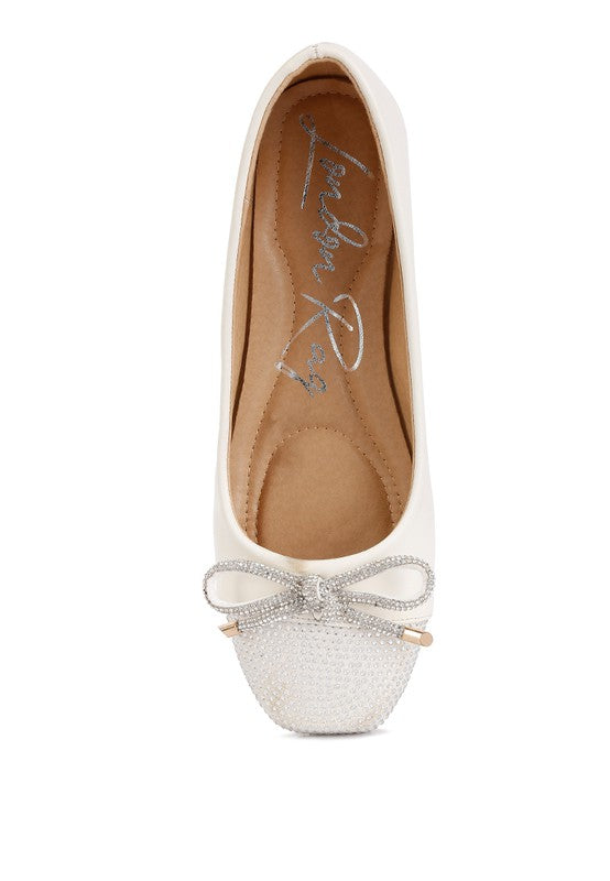 Rhinestones Toe Ballerinas