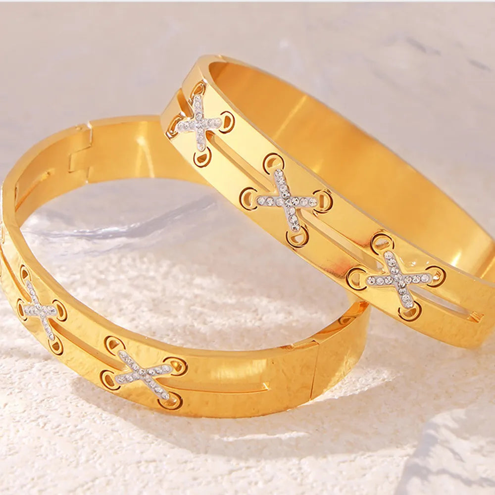 18K Gold-Plated Czech Diamond Bracelet - alternate jewelry view