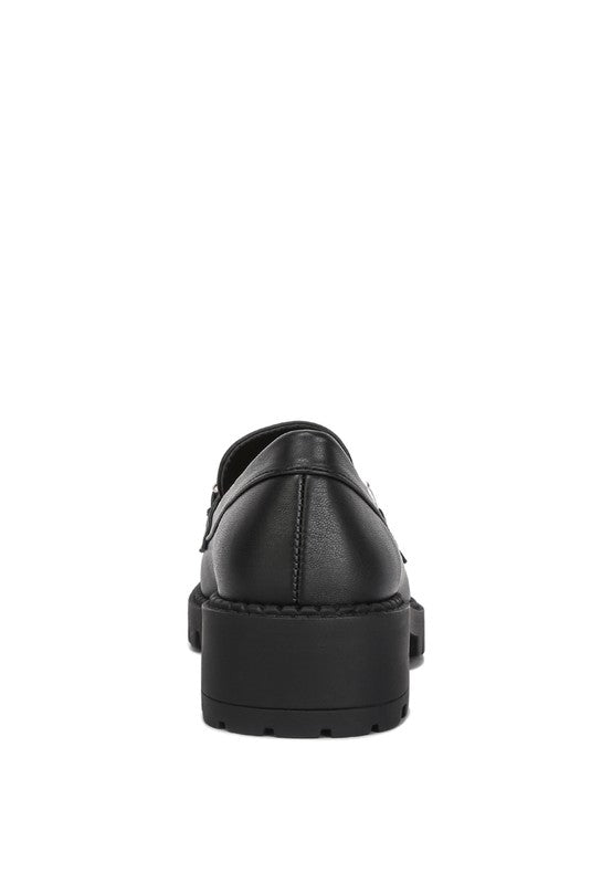 Faux Leather Chunky Loafers
