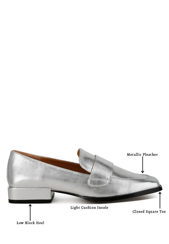 Metallic Penny Loafers