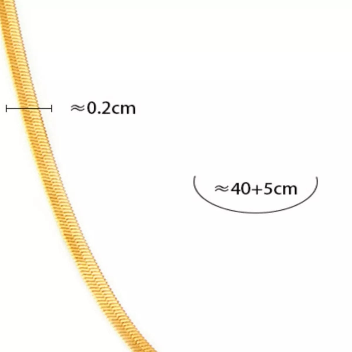 18K Gold-Plated Titanium Steel Necklace - alternate necklace view