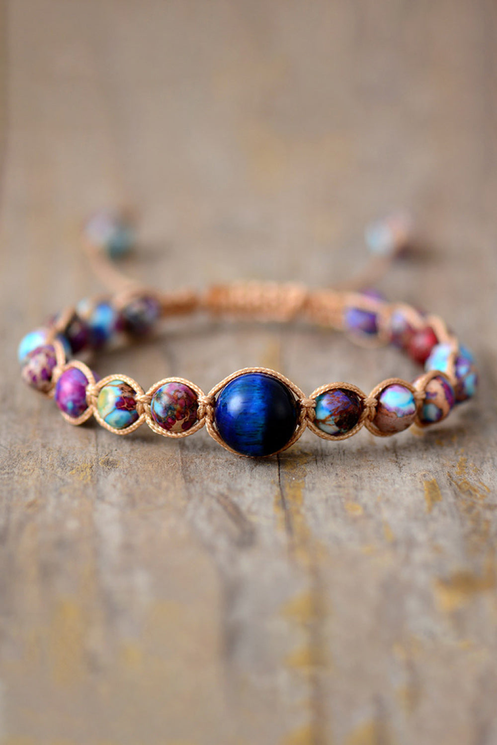 Imperial Jasper & Natural Stone Beaded Bracelet in Multicolor - women's beaded bracelet