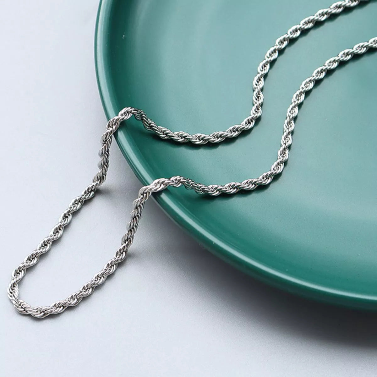 Titanium Steel Chain Necklace - alternate necklace view