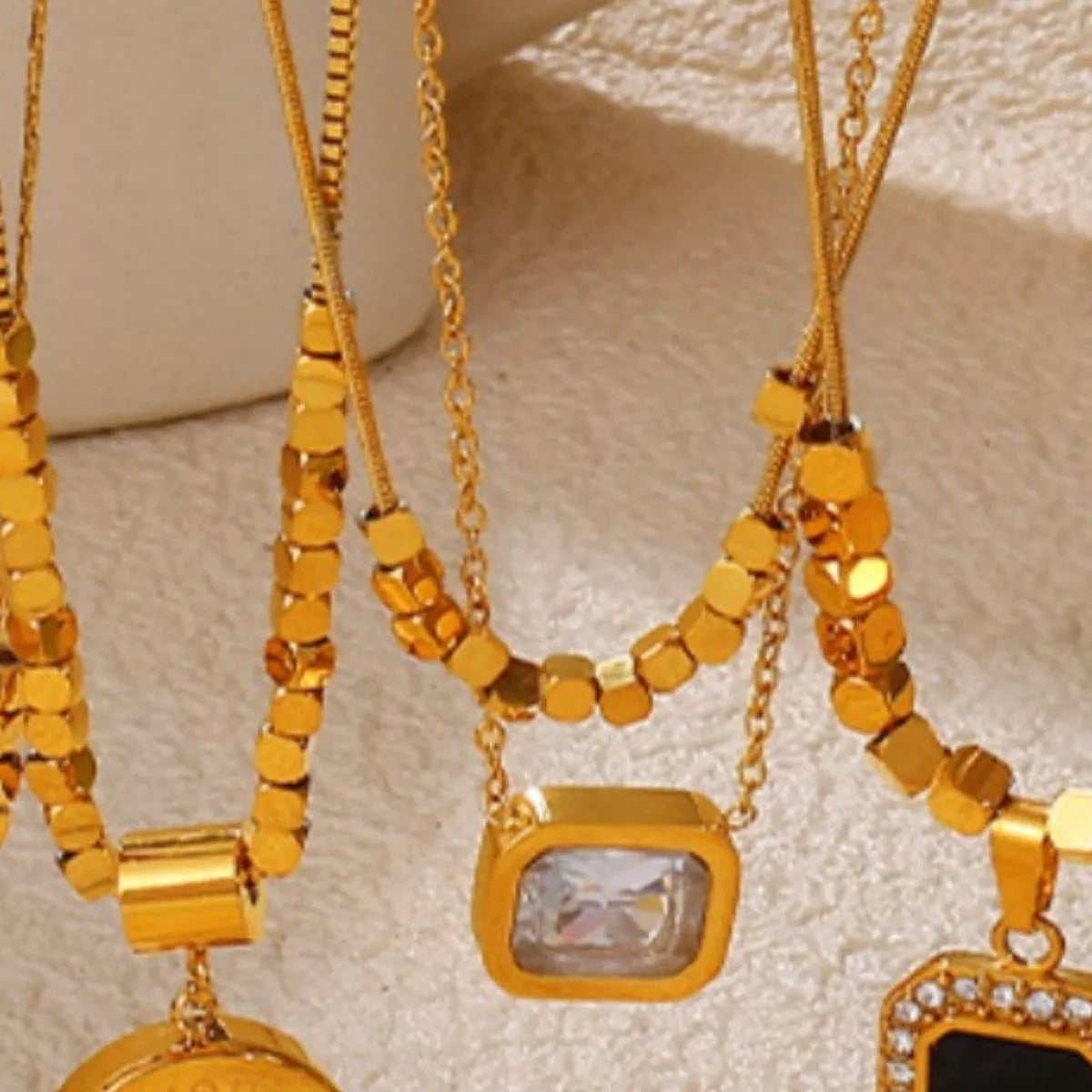 18K Gold-Plated Pendant Necklace - alternate necklace view