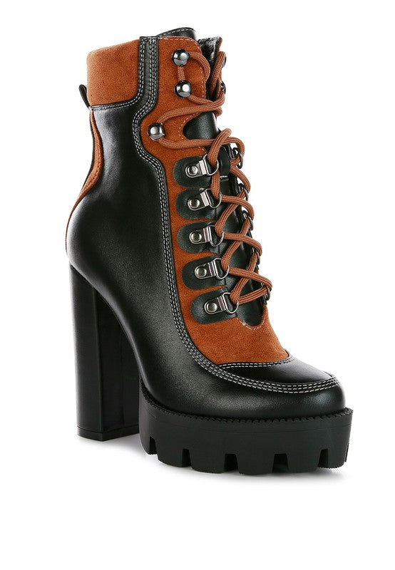 Patent PU Eyelet Boots