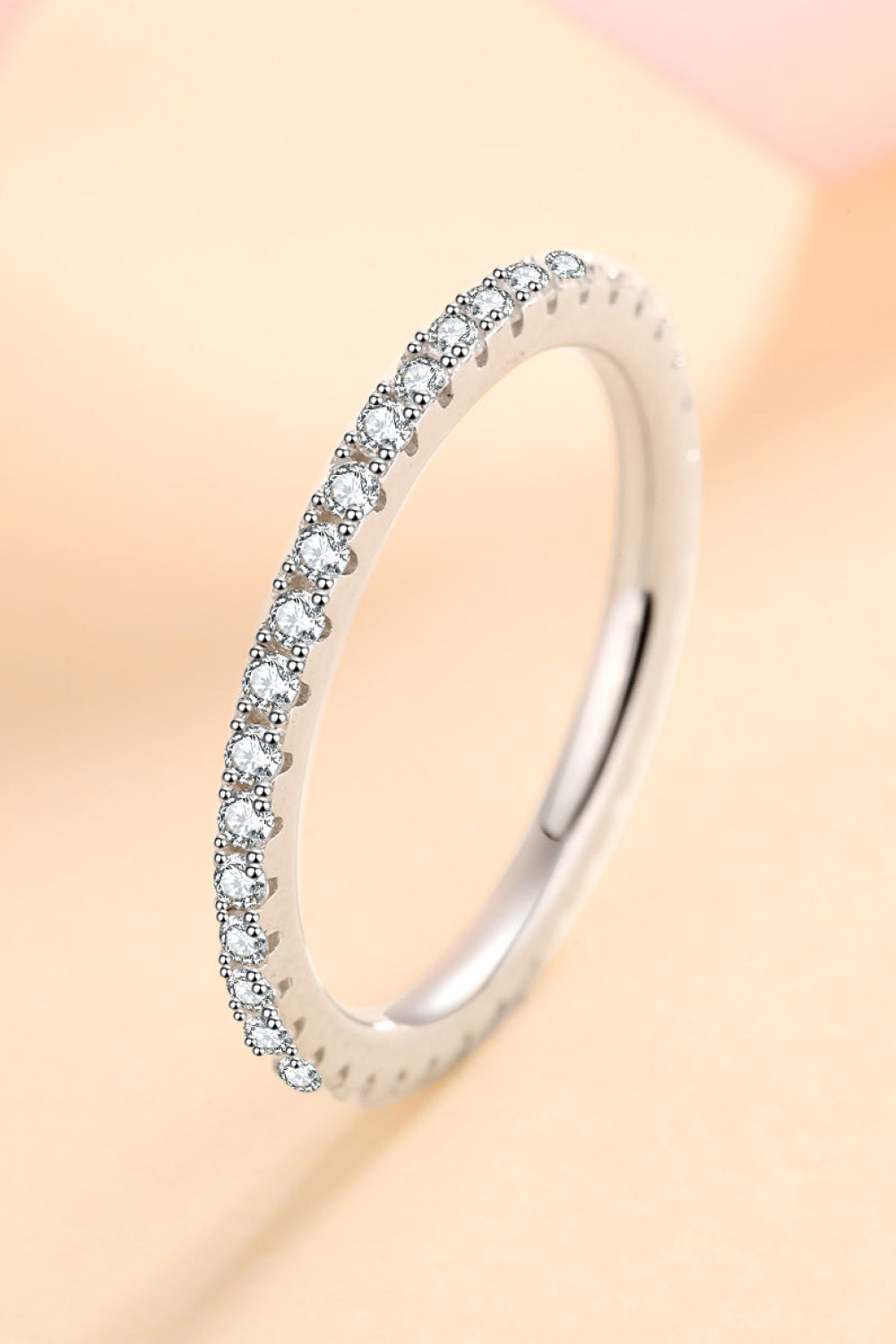 Curious Time Sterling Silver Moissanite Ring in Silver - women's ring