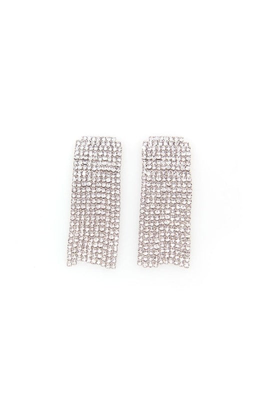 Crystal Pave Tassel Earrings
