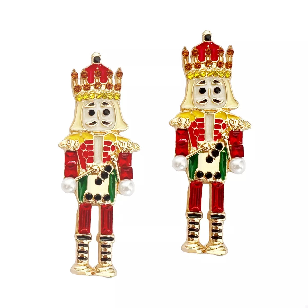 Christmas Nutcracker Earrings - alternate earring view