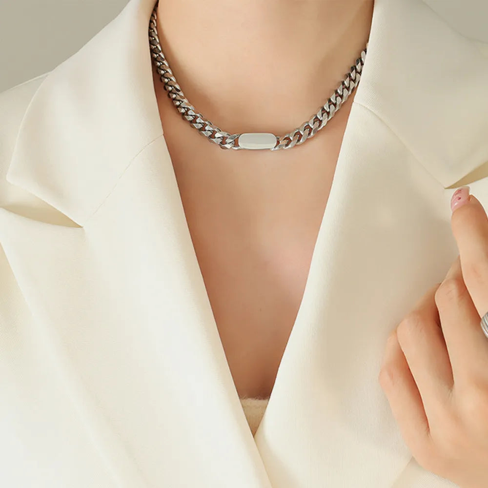 18K Gold-Plated Chain Necklace - alternate necklace view