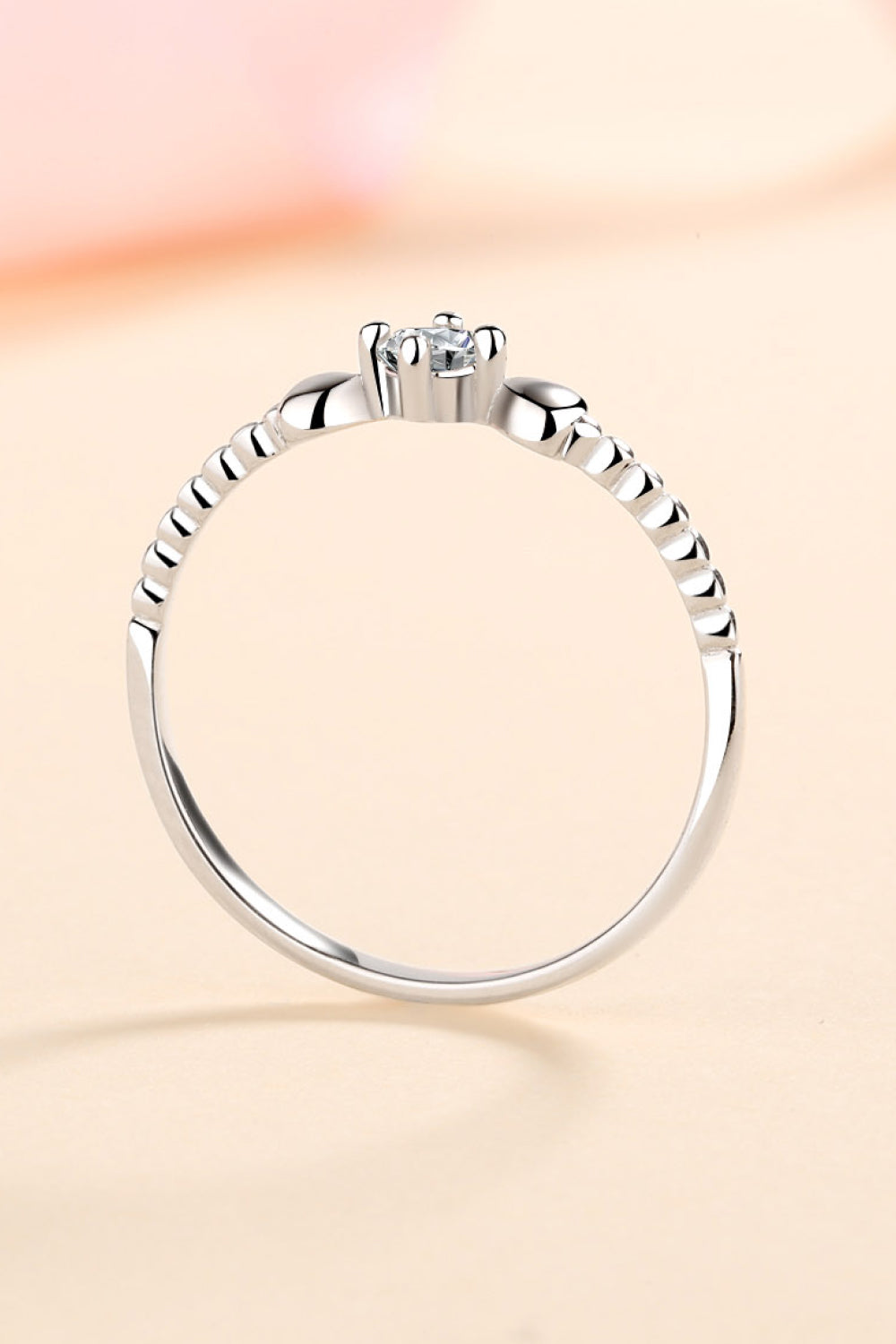 Adored Moissanite Heart Sterling Silver Ring in Silver - women's ring