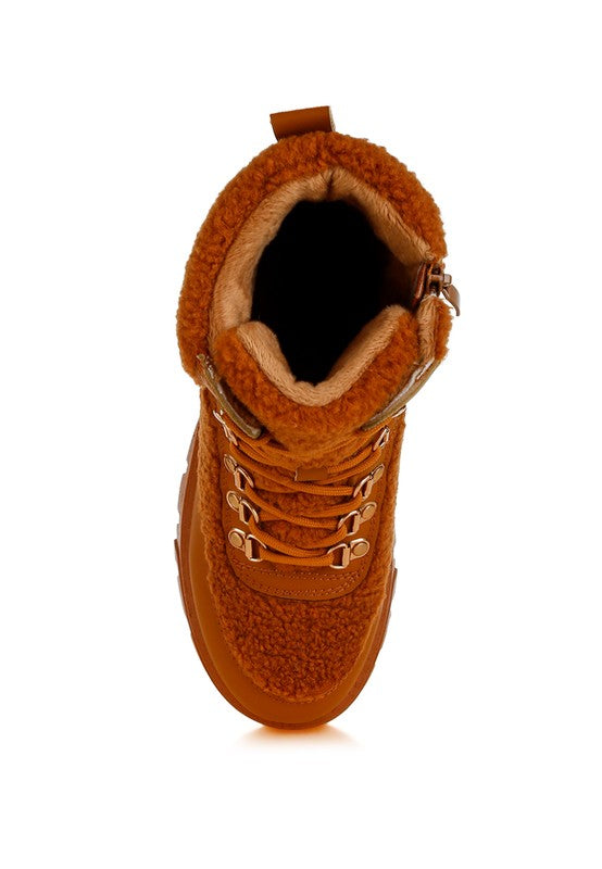 Faux Fur Chunky Boots
