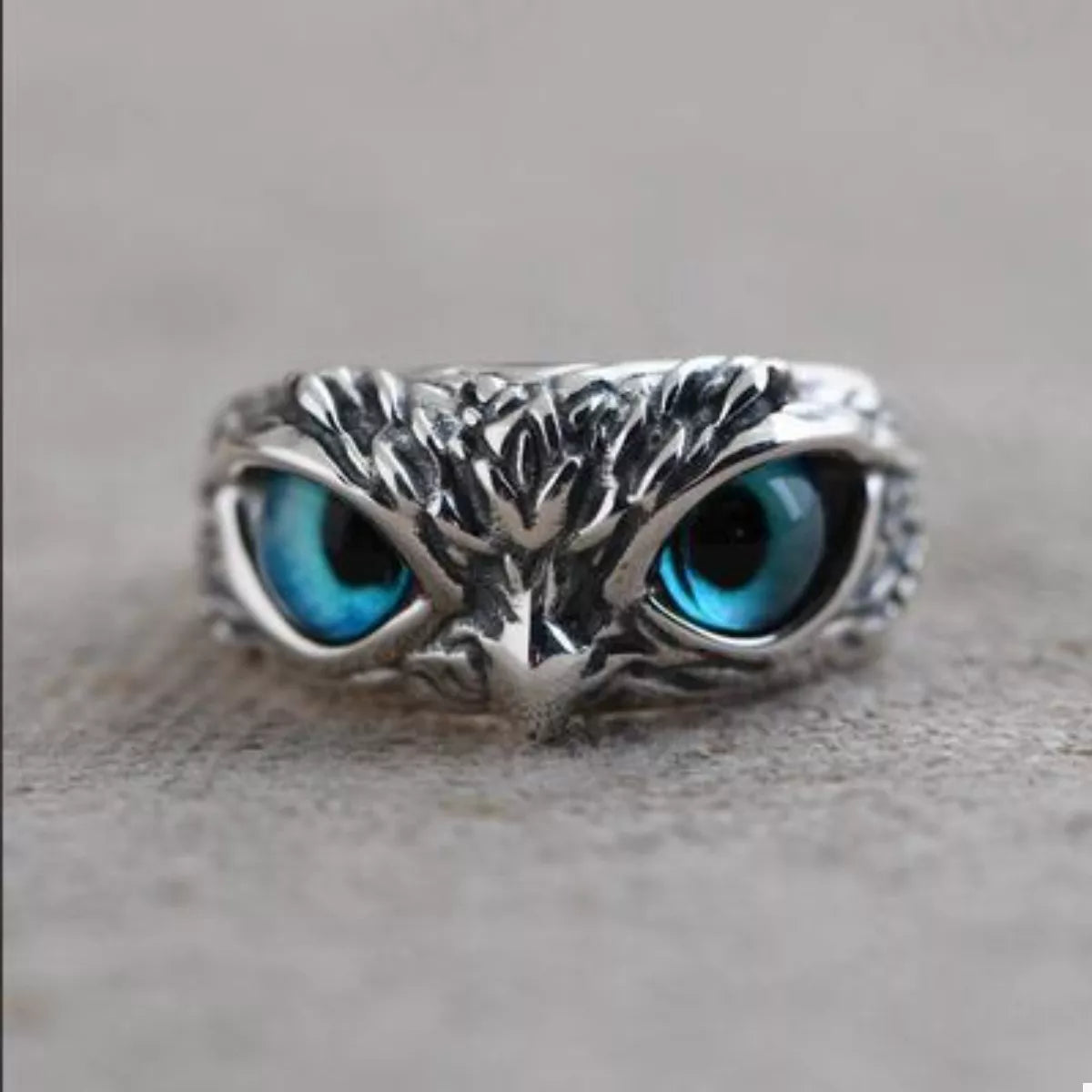 Alloy Owl Eyes Ring - alternate ring view