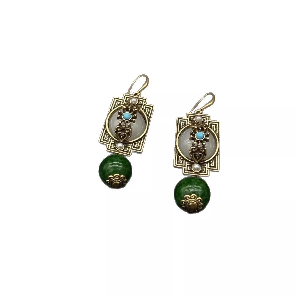 Vintage Style Dangle Earrings - alternate earring view