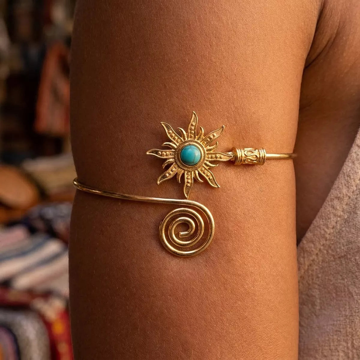 Sunburst Arm Cuff Bracelet in Style A - women's cuff bracelet