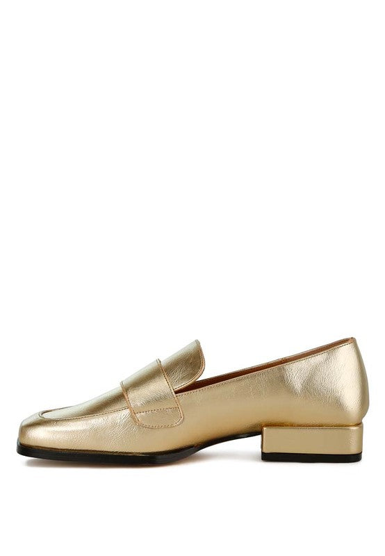 Metallic Penny Loafers