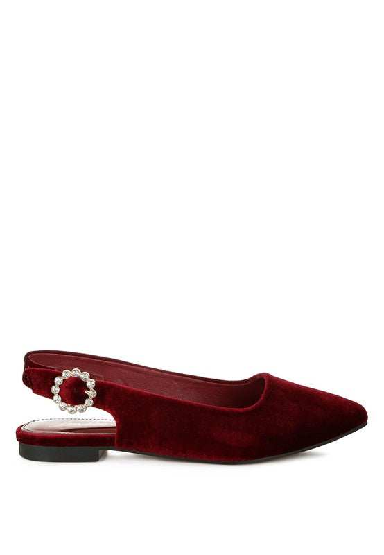 Velvet Slingback Flats