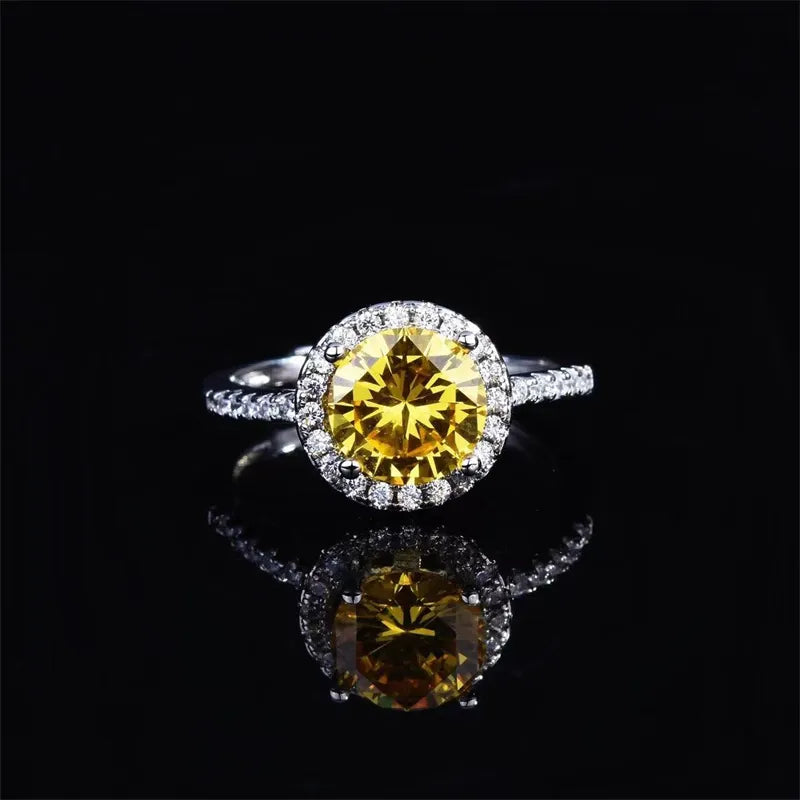 1 Carat Moissanite Sterling Silver Ring in Silver - women's ring