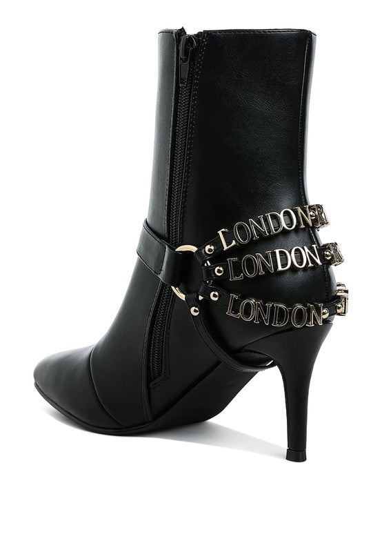 Harness Stiletto Ankle Boots