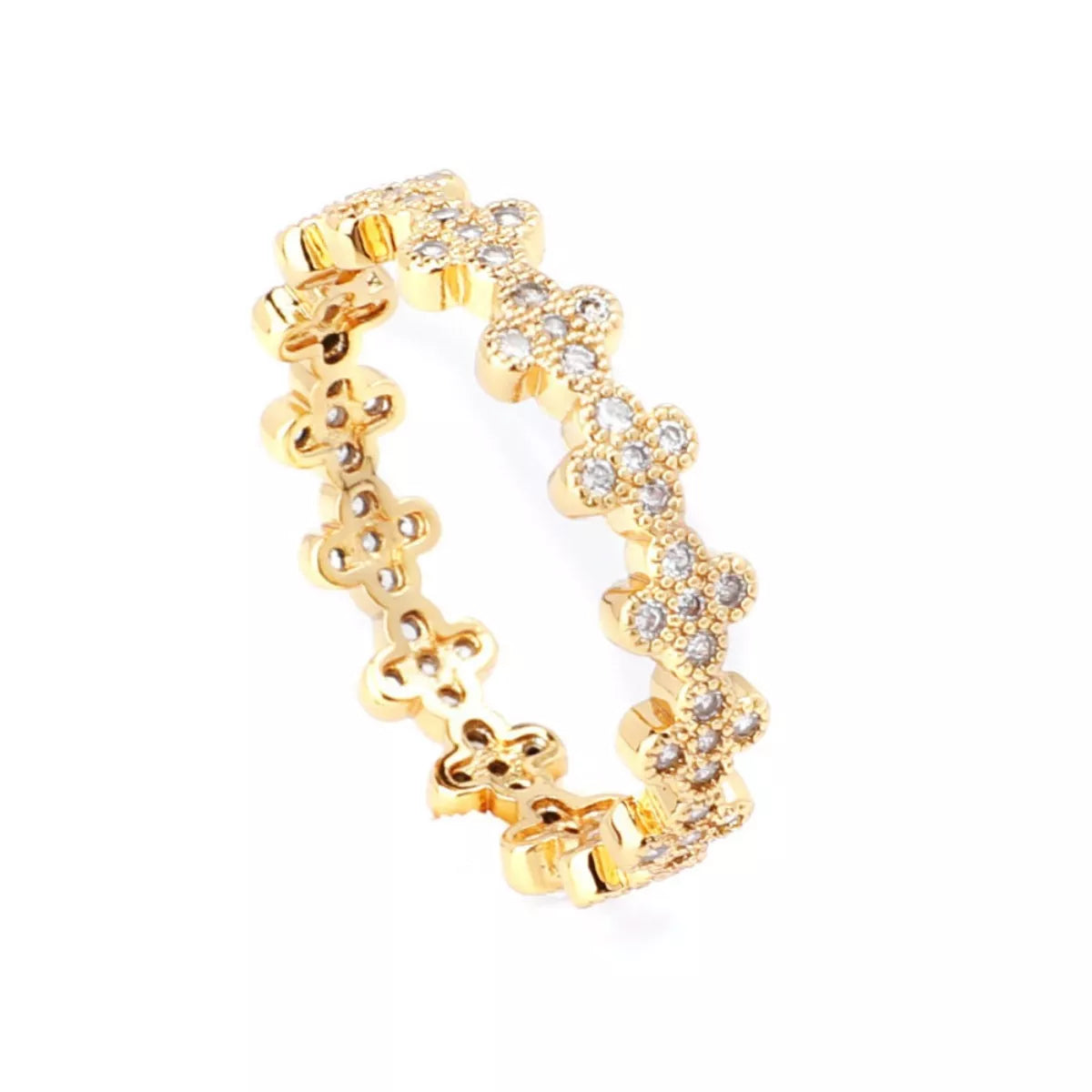 18K Gold-Plated Zircon Ring - alternate ring view