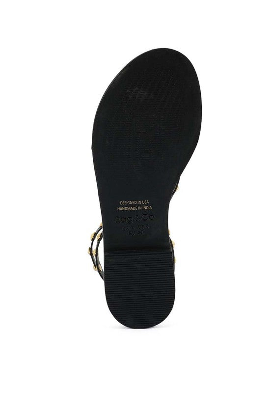 Studded Flat Gladiator Sandals