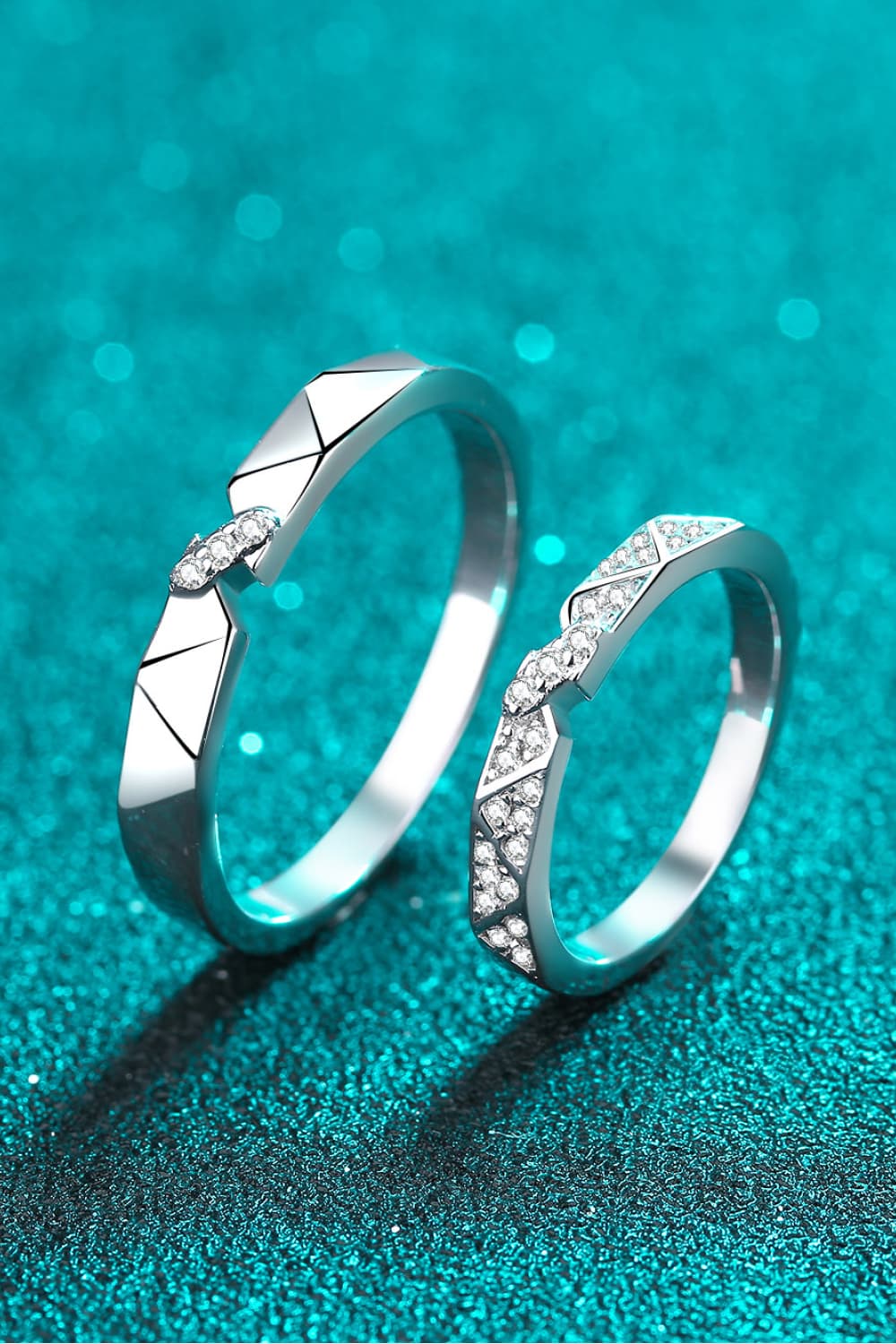 Moissanite Minimalist Rhodium-Plated Ring in Men - women's ring