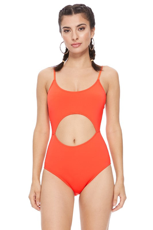 Front Cutout Sporty One Piece