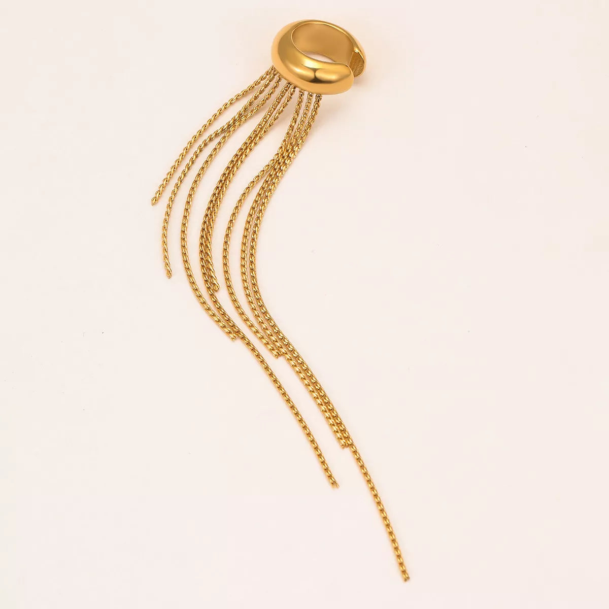 18K Gold-Plated Tassel Ear Cuff Earrings - alternate earring view